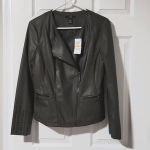 Faux Leather Women's Jacket